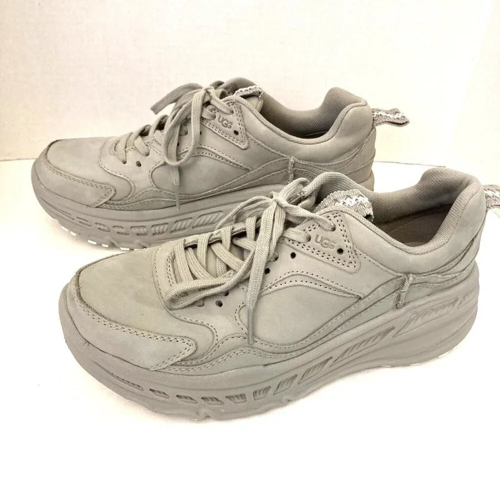UGG CA805‎ Nubuck Leather Sneakers Women's Size 10 Gray Goat Shoes